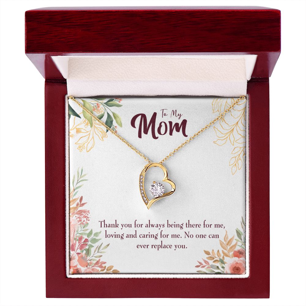 To Mom Irreplaceable Mom Forever Necklace w Message Card-Express Your Love Gifts