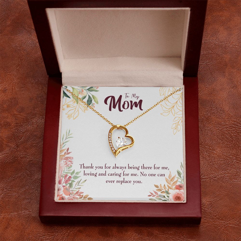 To Mom Irreplaceable Mom Forever Necklace w Message Card-Express Your Love Gifts