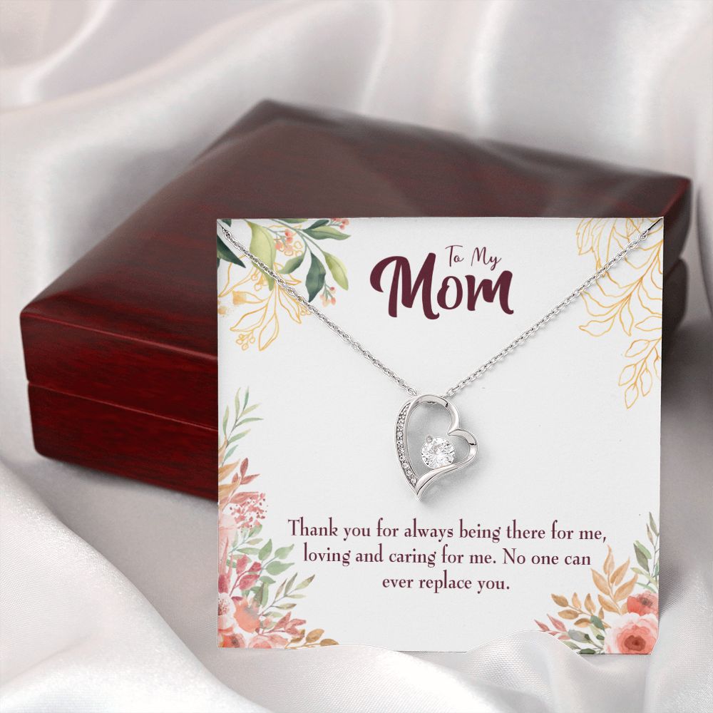 To Mom Irreplaceable Mom Forever Necklace w Message Card-Express Your Love Gifts