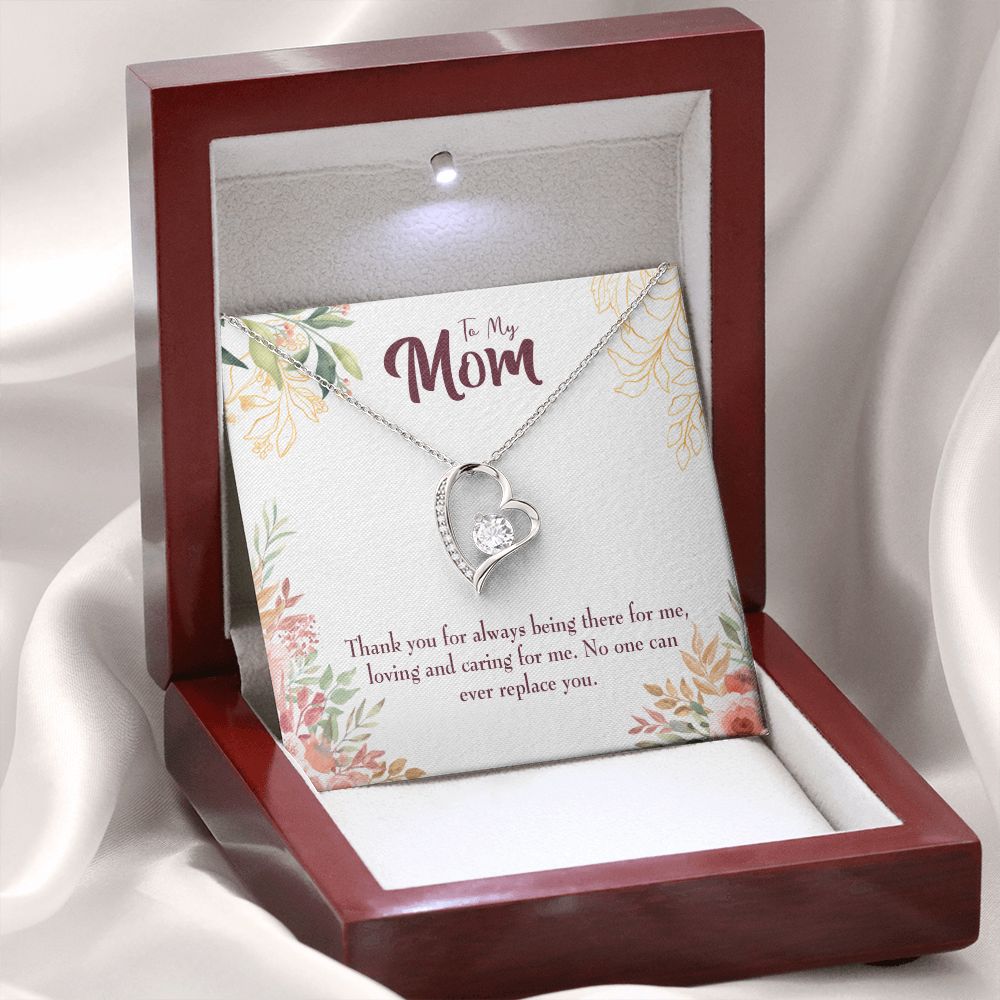 To Mom Irreplaceable Mom Forever Necklace w Message Card-Express Your Love Gifts