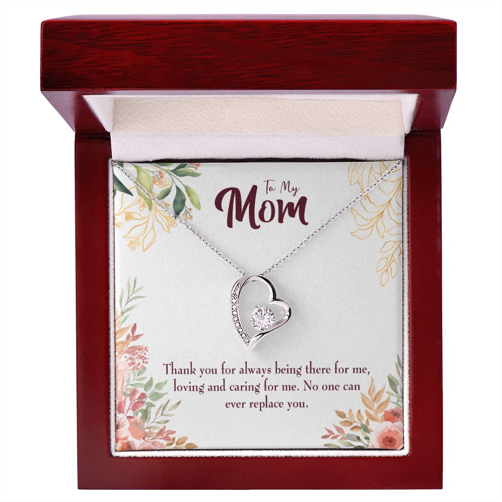 To Mom Irreplaceable Mom Forever Necklace w Message Card-Express Your Love Gifts