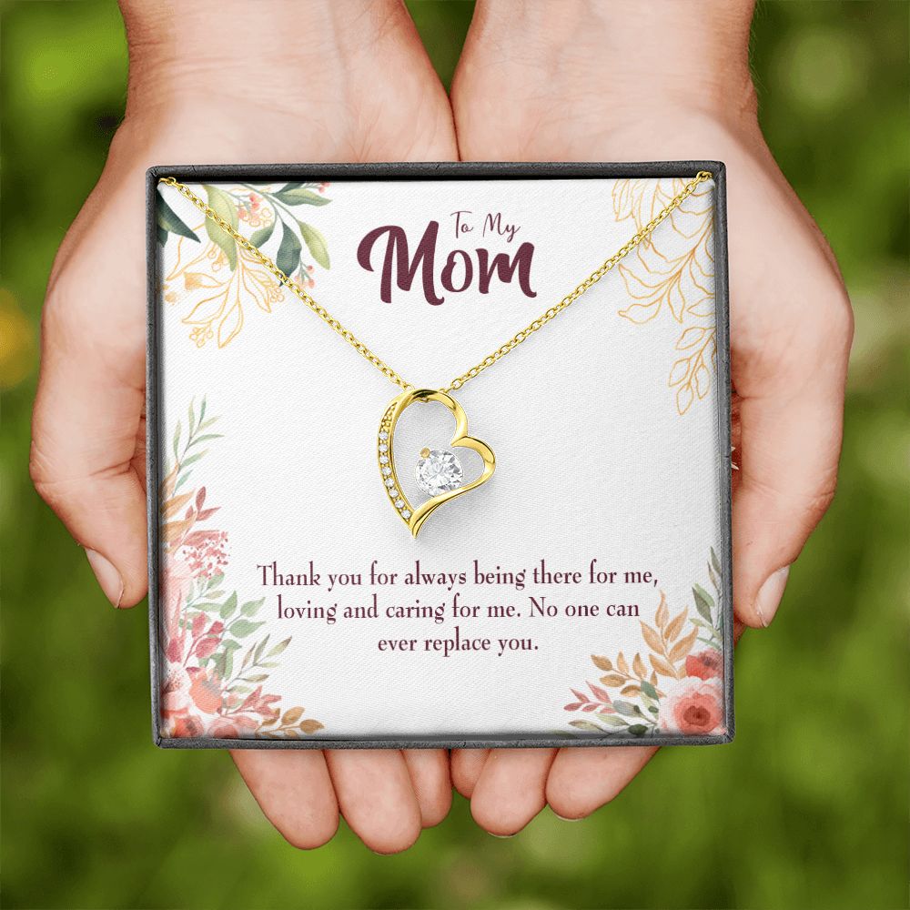 To Mom Irreplaceable Mom Forever Necklace w Message Card-Express Your Love Gifts