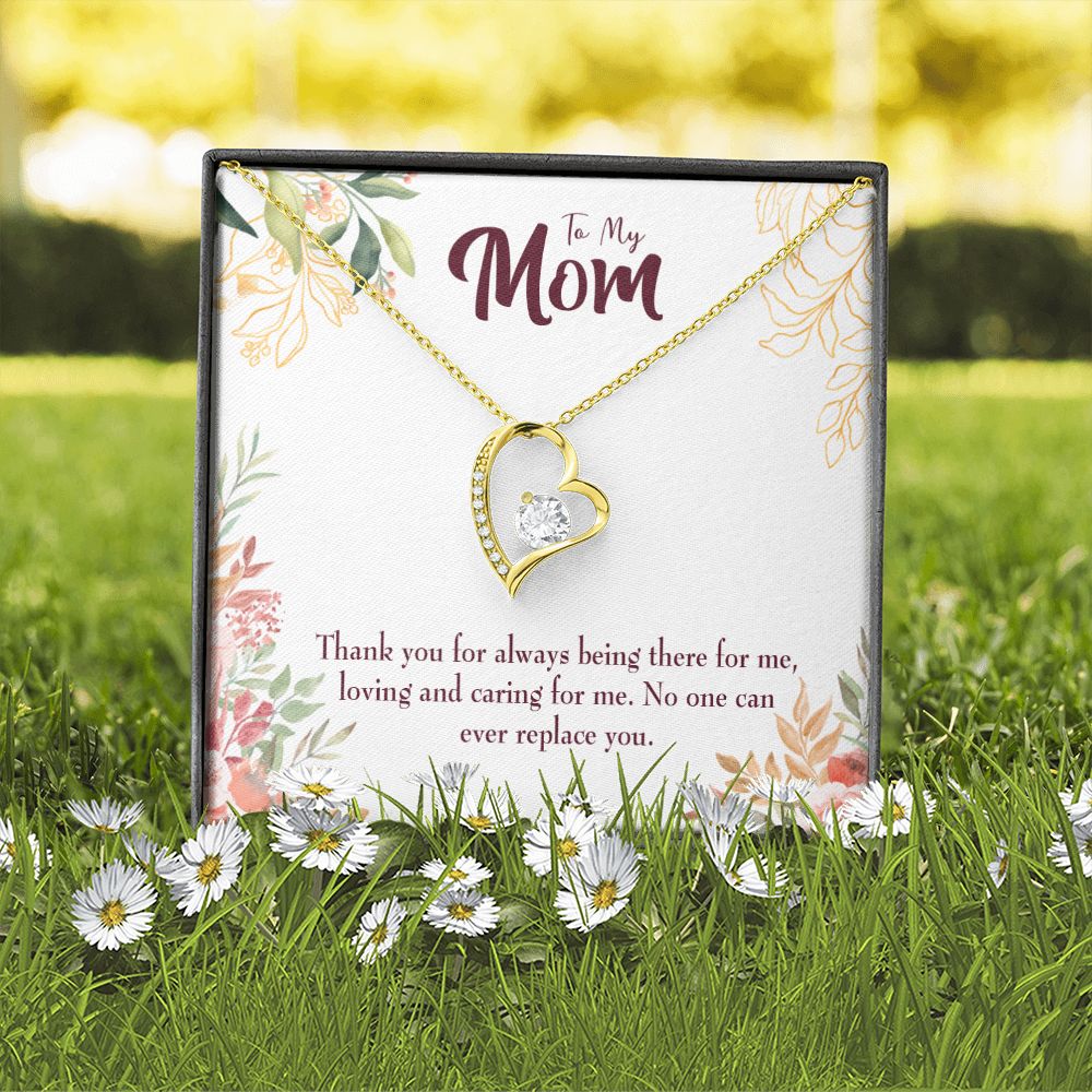 To Mom Irreplaceable Mom Forever Necklace w Message Card-Express Your Love Gifts