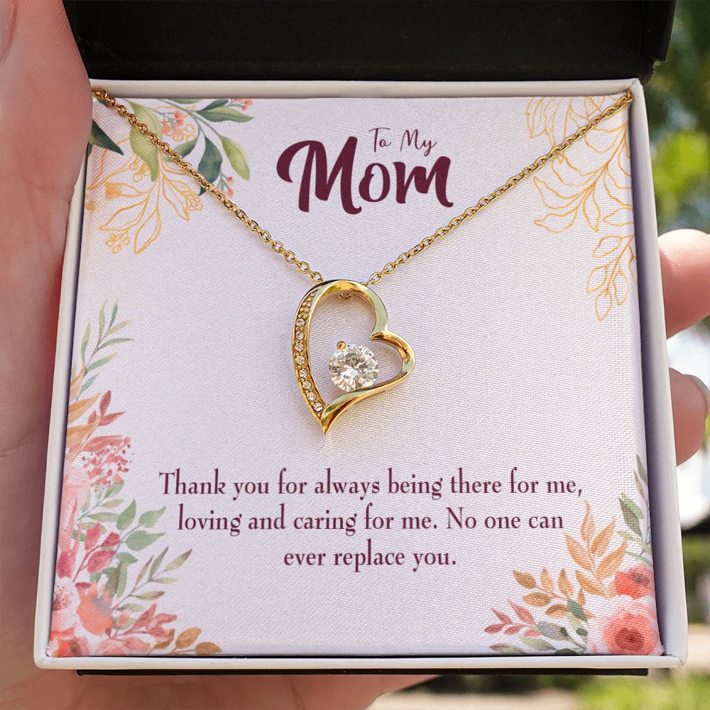 To Mom Irreplaceable Mom Forever Necklace w Message Card-Express Your Love Gifts