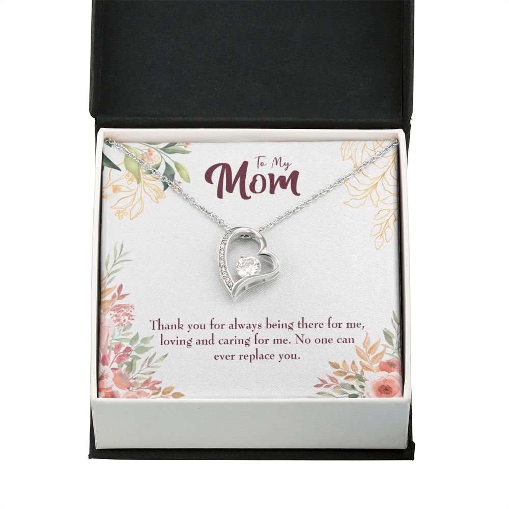 To Mom Irreplaceable Mom Forever Necklace w Message Card-Express Your Love Gifts