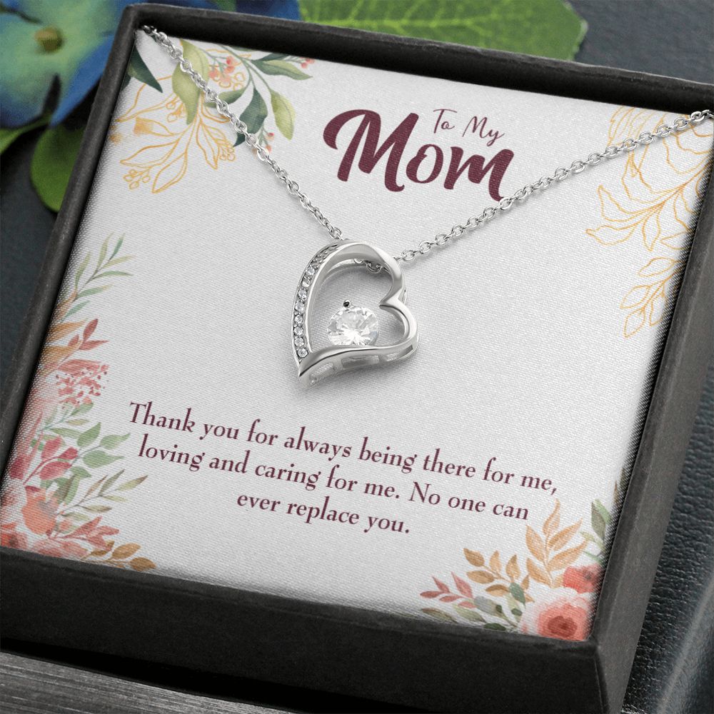 To Mom Irreplaceable Mom Forever Necklace w Message Card-Express Your Love Gifts