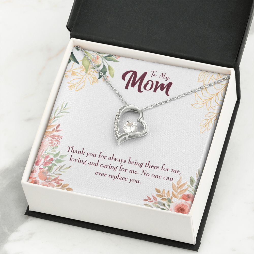 To Mom Irreplaceable Mom Forever Necklace w Message Card-Express Your Love Gifts