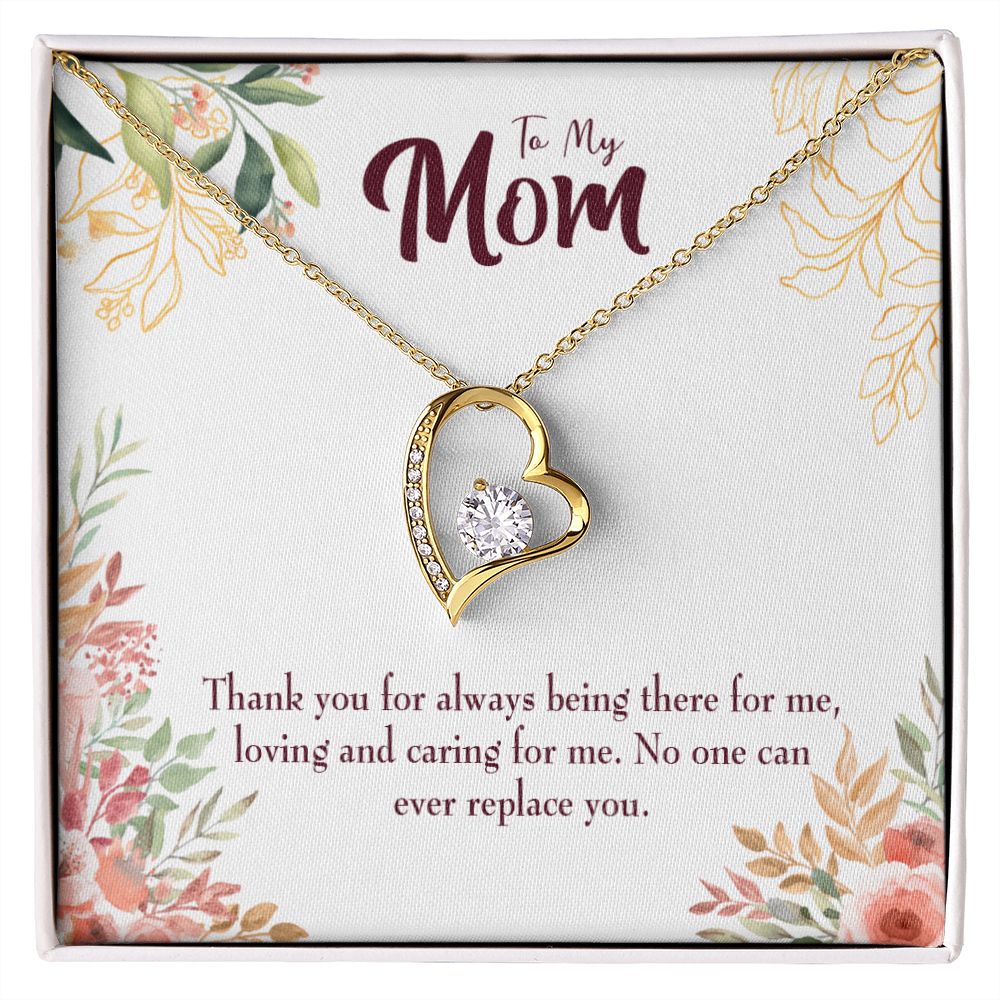 To Mom Irreplaceable Mom Forever Necklace w Message Card-Express Your Love Gifts