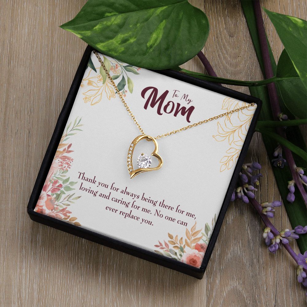 To Mom Irreplaceable Mom Forever Necklace w Message Card-Express Your Love Gifts