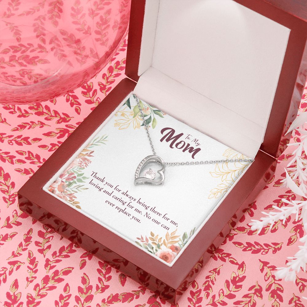 To Mom Irreplaceable Mom Forever Necklace w Message Card-Express Your Love Gifts