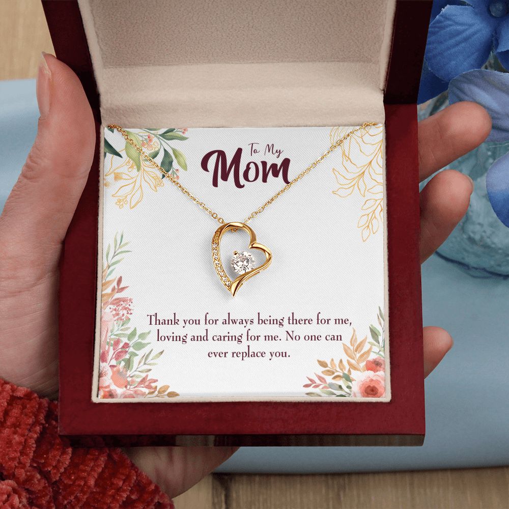 To Mom Irreplaceable Mom Forever Necklace w Message Card-Express Your Love Gifts