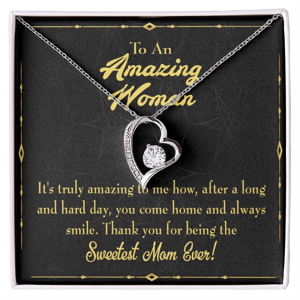To Mom It's Truly Amazing Forever Necklace w Message Card-Express Your Love Gifts