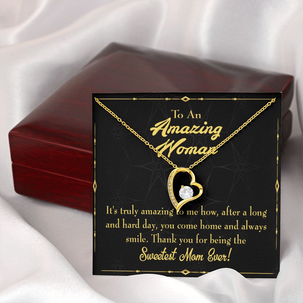 To Mom It's Truly Amazing Forever Necklace w Message Card-Express Your Love Gifts