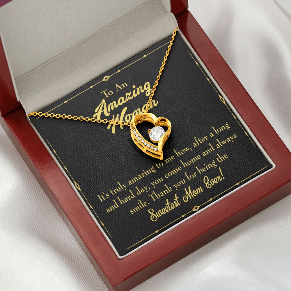 To Mom It's Truly Amazing Forever Necklace w Message Card-Express Your Love Gifts