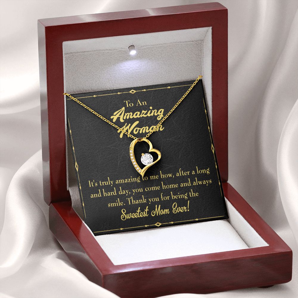 To Mom It's Truly Amazing Forever Necklace w Message Card-Express Your Love Gifts