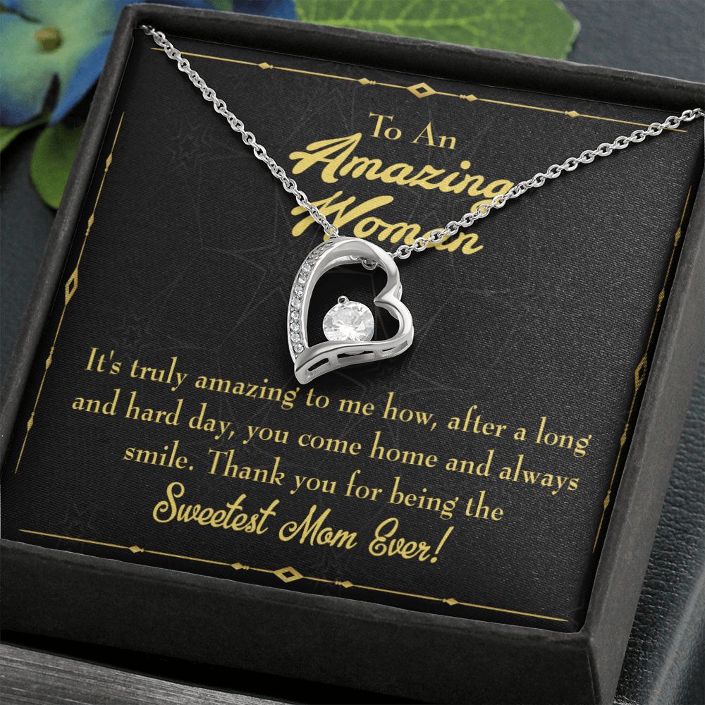 To Mom It's Truly Amazing Forever Necklace w Message Card-Express Your Love Gifts