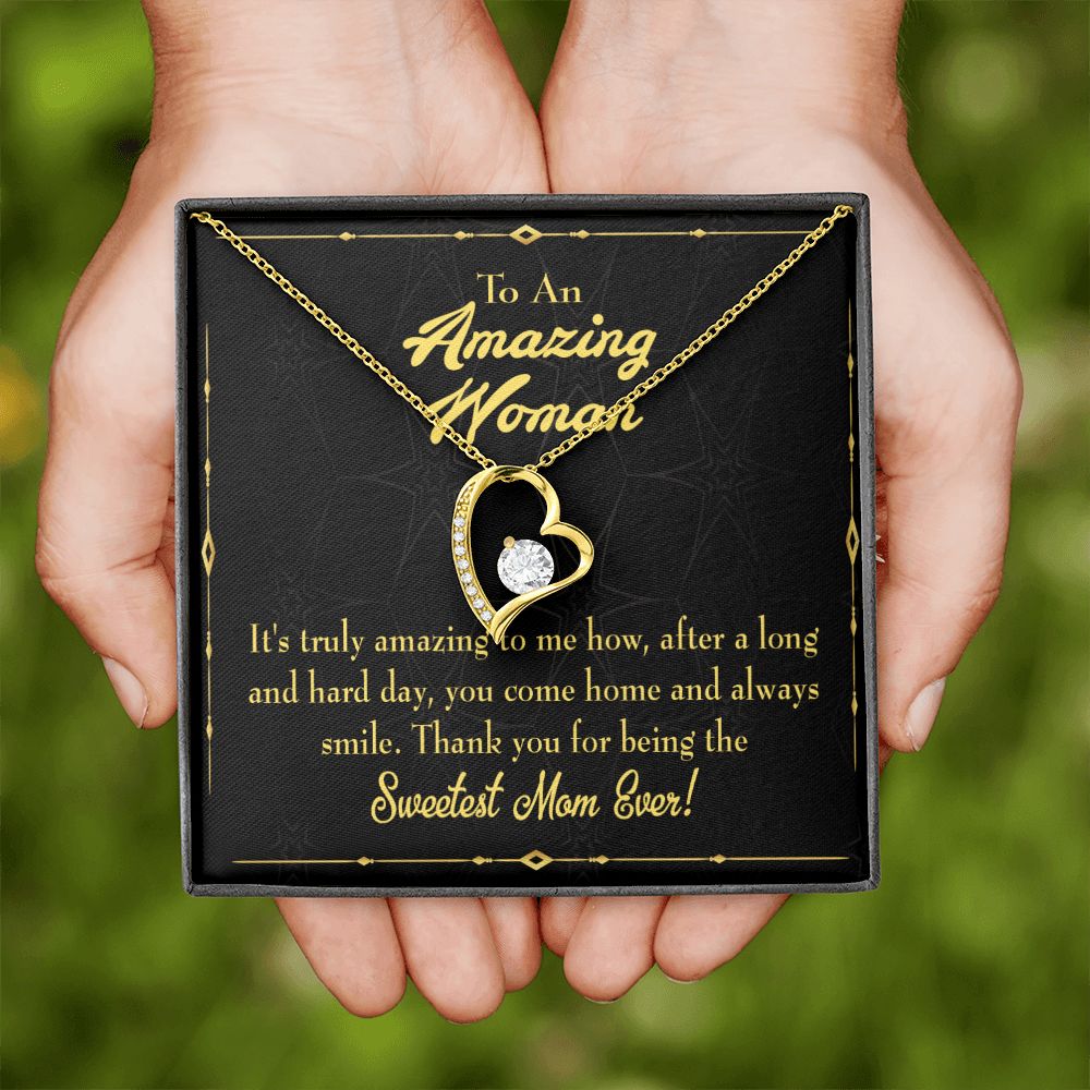 To Mom It's Truly Amazing Forever Necklace w Message Card-Express Your Love Gifts