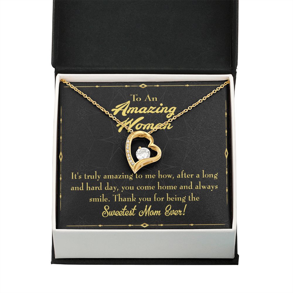 To Mom It's Truly Amazing Forever Necklace w Message Card-Express Your Love Gifts