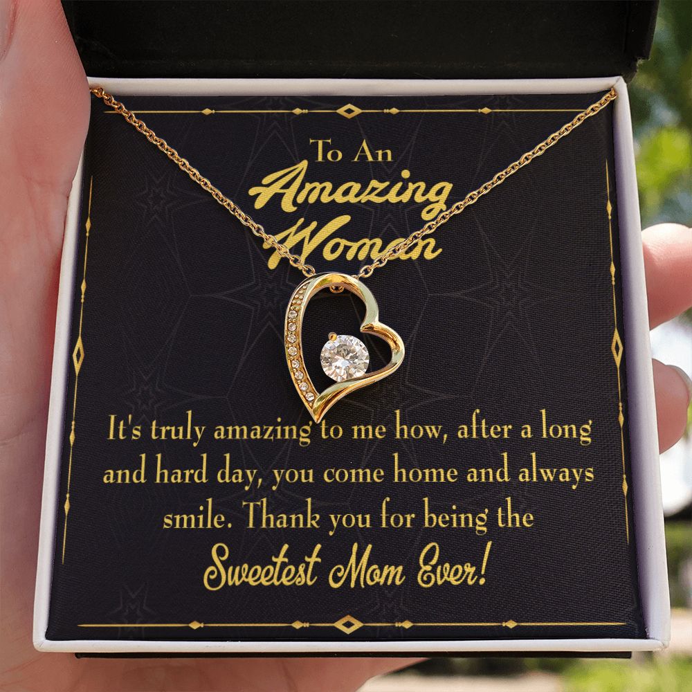 To Mom It's Truly Amazing Forever Necklace w Message Card-Express Your Love Gifts