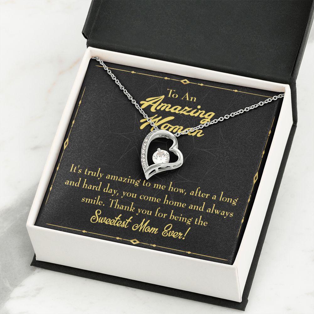 To Mom It's Truly Amazing Forever Necklace w Message Card-Express Your Love Gifts