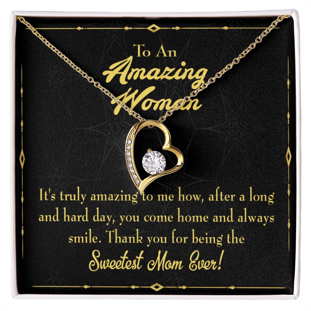 To Mom It's Truly Amazing Forever Necklace w Message Card-Express Your Love Gifts