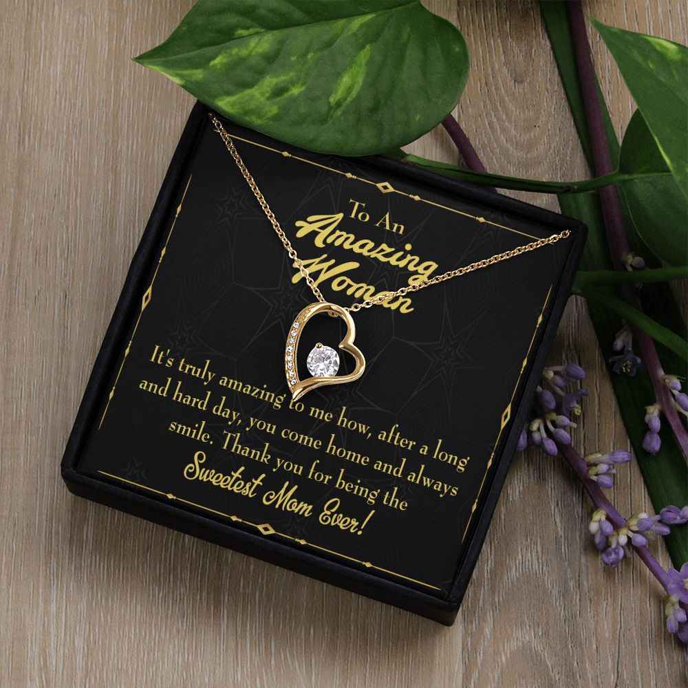 To Mom It's Truly Amazing Forever Necklace w Message Card-Express Your Love Gifts