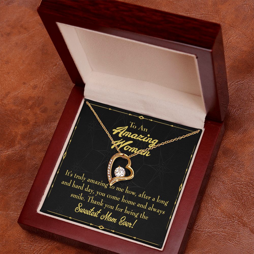 To Mom It's Truly Amazing Forever Necklace w Message Card-Express Your Love Gifts