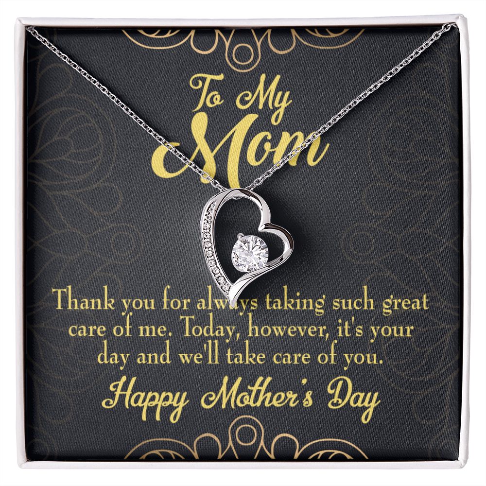 To Mom It's Your Day Forever Necklace w Message Card-Express Your Love Gifts