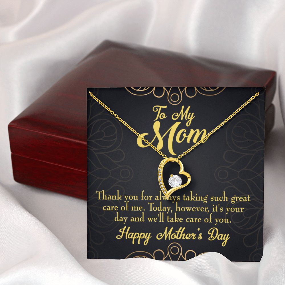 To Mom It's Your Day Forever Necklace w Message Card-Express Your Love Gifts