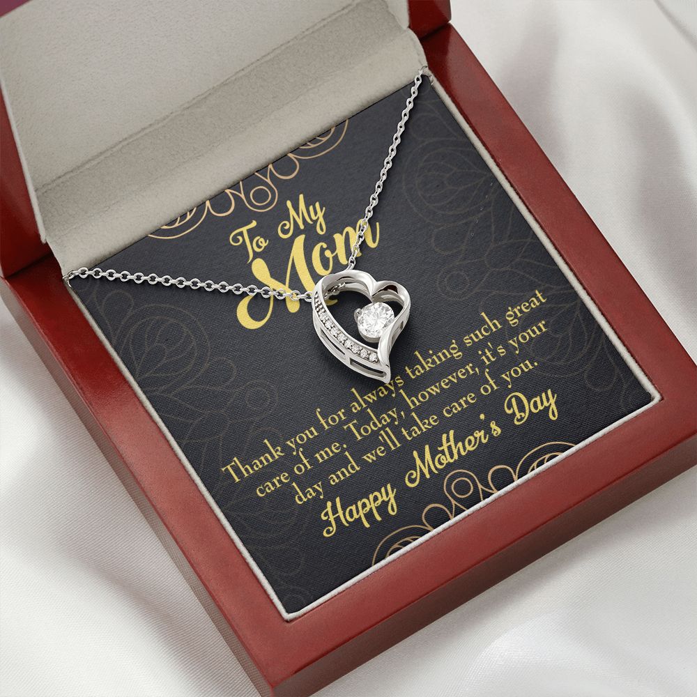 To Mom It's Your Day Forever Necklace w Message Card-Express Your Love Gifts