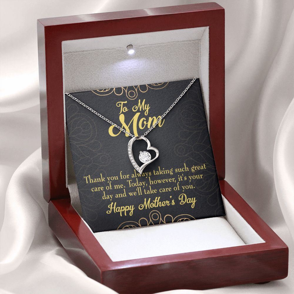 To Mom It's Your Day Forever Necklace w Message Card-Express Your Love Gifts