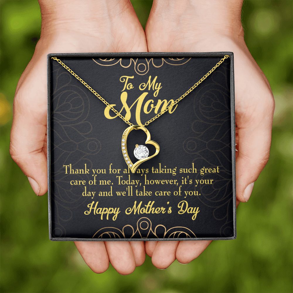 To Mom It's Your Day Forever Necklace w Message Card-Express Your Love Gifts