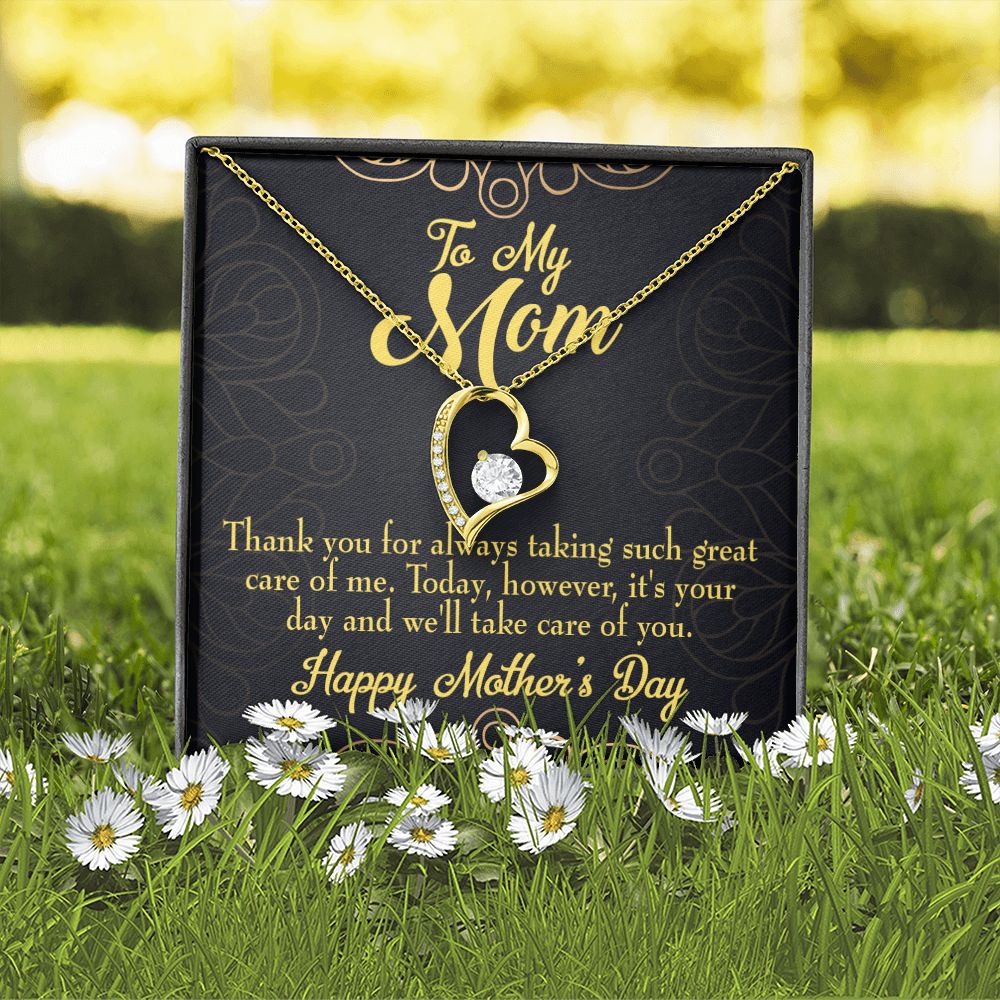 To Mom It's Your Day Forever Necklace w Message Card-Express Your Love Gifts