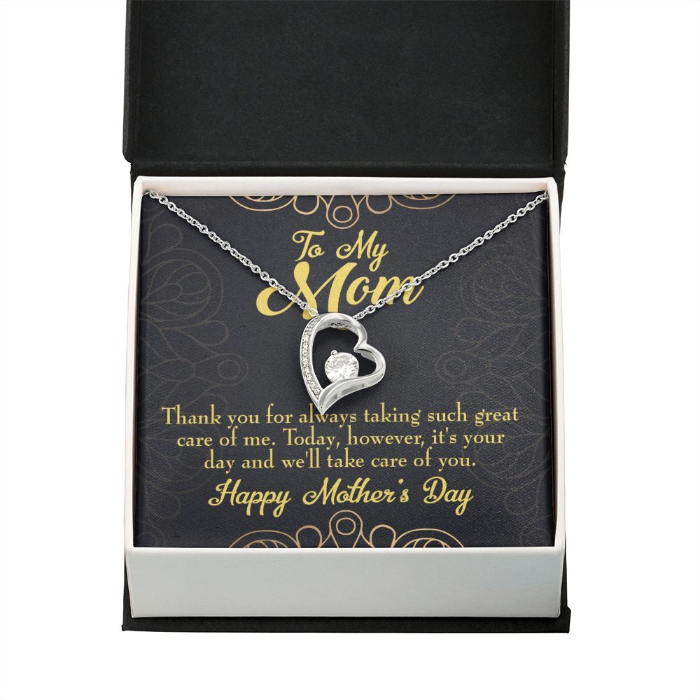 To Mom It's Your Day Forever Necklace w Message Card-Express Your Love Gifts