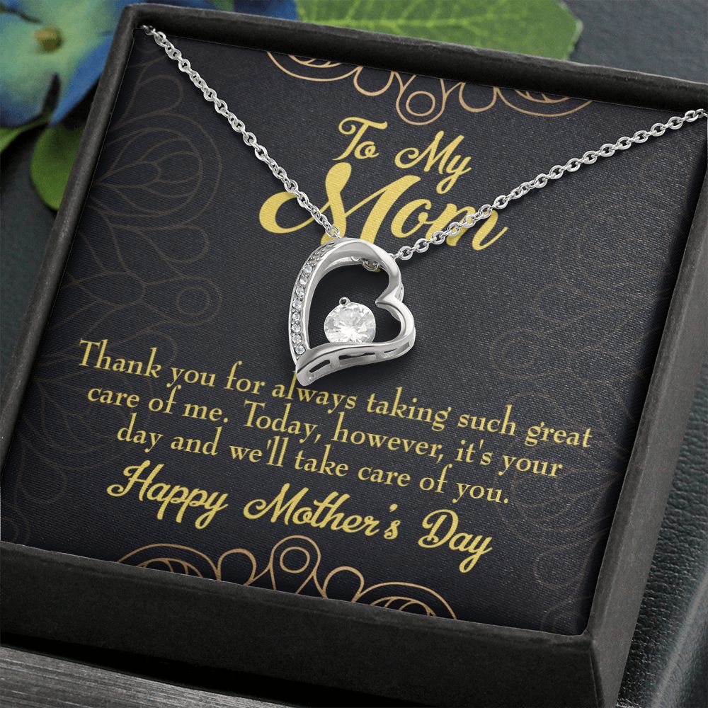 To Mom It's Your Day Forever Necklace w Message Card-Express Your Love Gifts