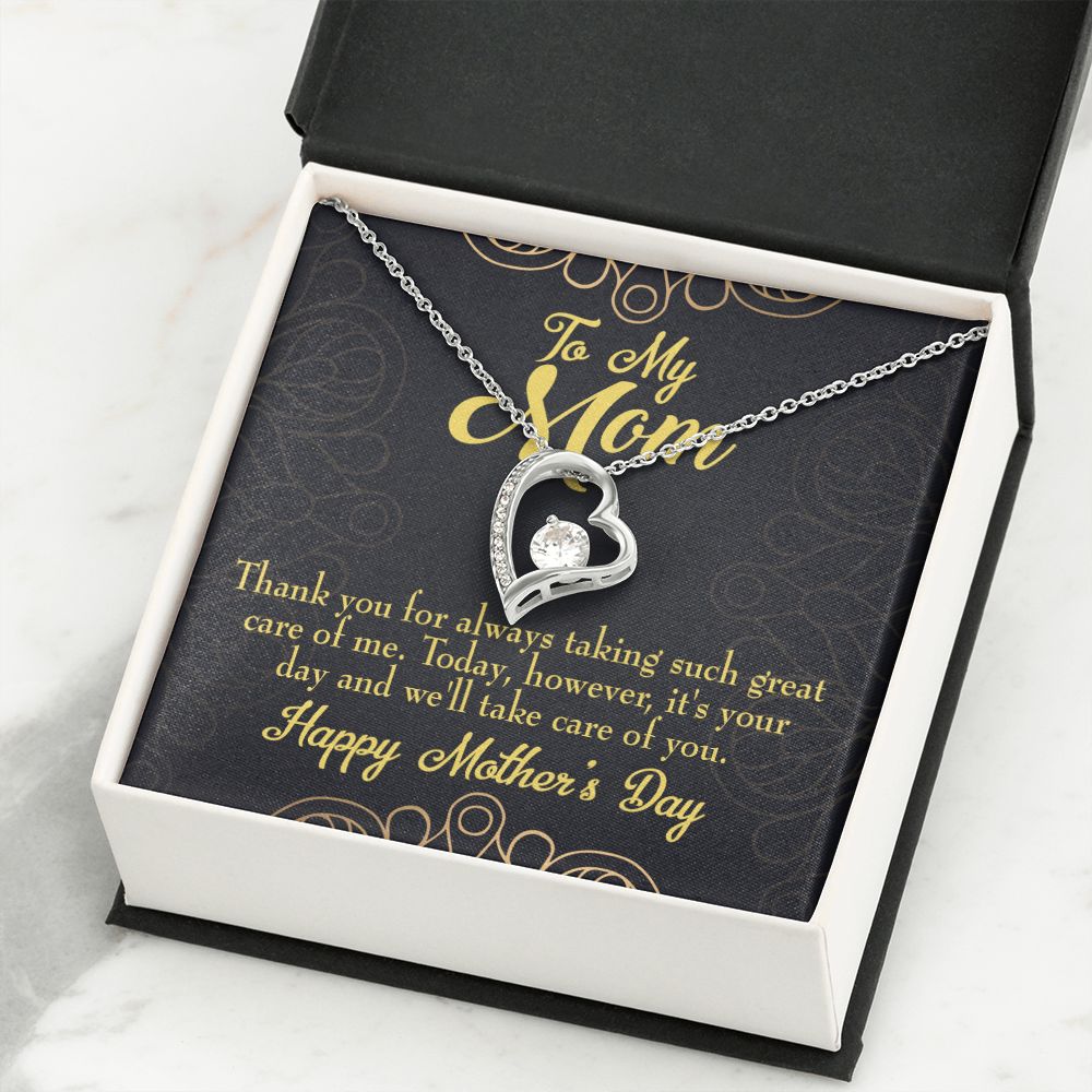 To Mom It's Your Day Forever Necklace w Message Card-Express Your Love Gifts