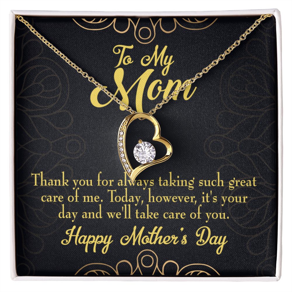 To Mom It's Your Day Forever Necklace w Message Card-Express Your Love Gifts