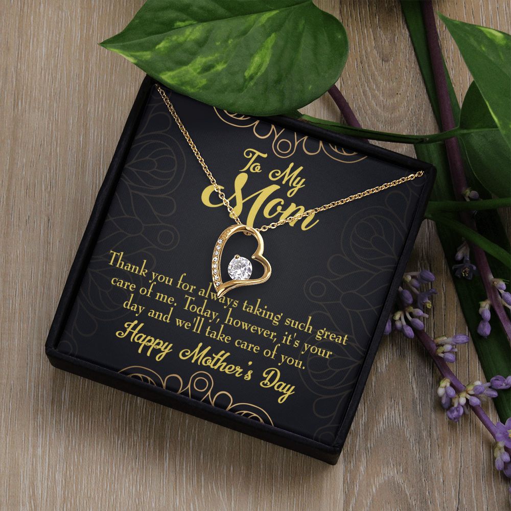 To Mom It's Your Day Forever Necklace w Message Card-Express Your Love Gifts