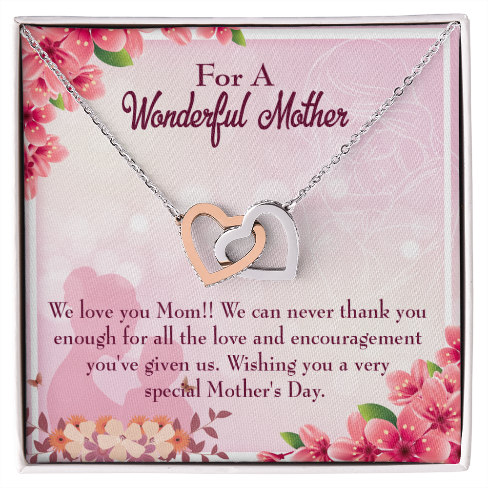 To Mom Love and Encouragement Inseparable Necklace-Express Your Love Gifts