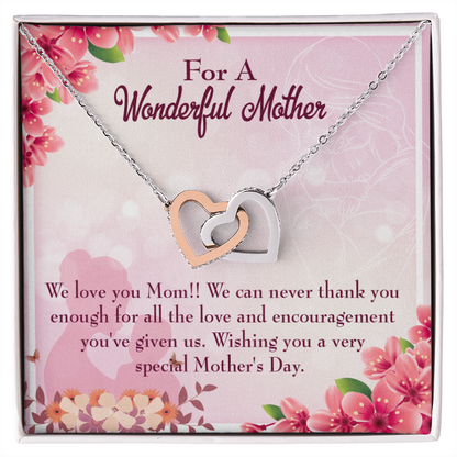 To Mom Love and Encouragement Inseparable Necklace-Express Your Love Gifts