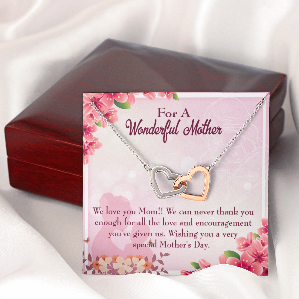 To Mom Love and Encouragement Inseparable Necklace-Express Your Love Gifts