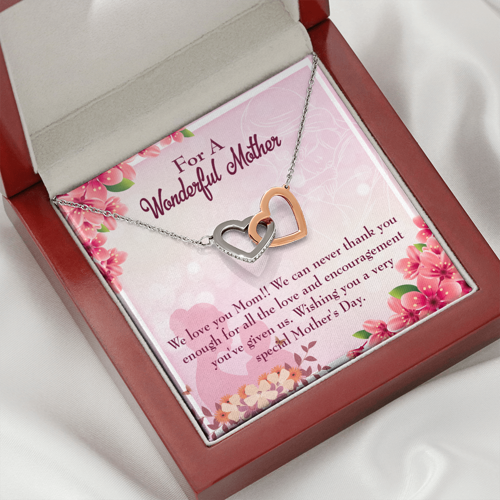 To Mom Love and Encouragement Inseparable Necklace-Express Your Love Gifts