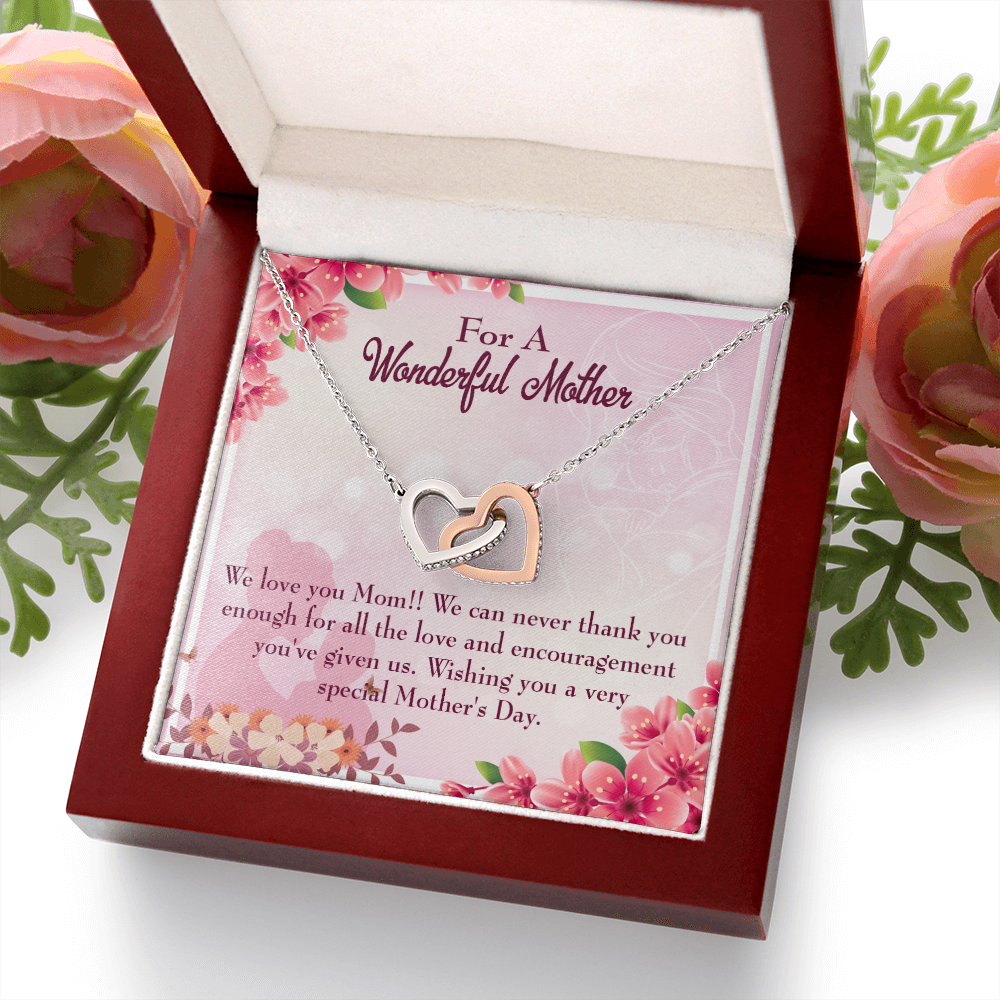 To Mom Love and Encouragement Inseparable Necklace-Express Your Love Gifts