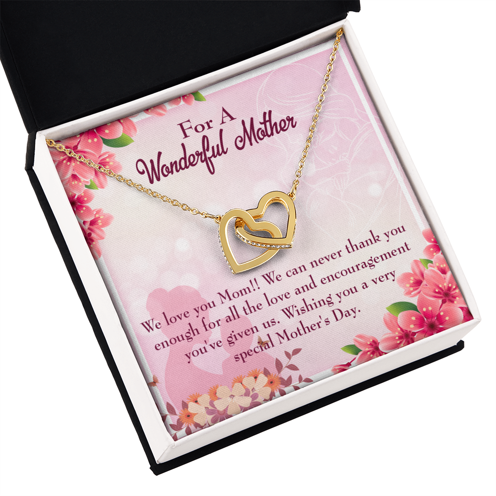 To Mom Love and Encouragement Inseparable Necklace-Express Your Love Gifts