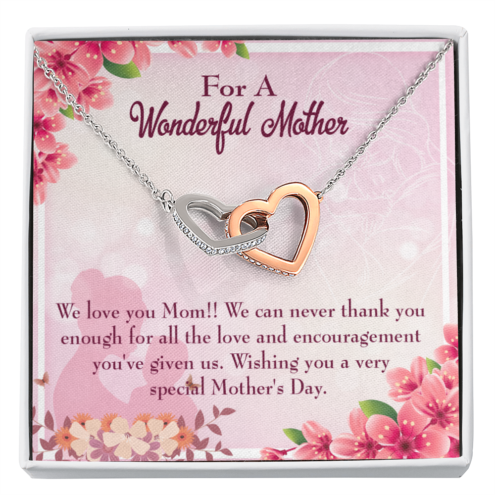 To Mom Love and Encouragement Inseparable Necklace-Express Your Love Gifts