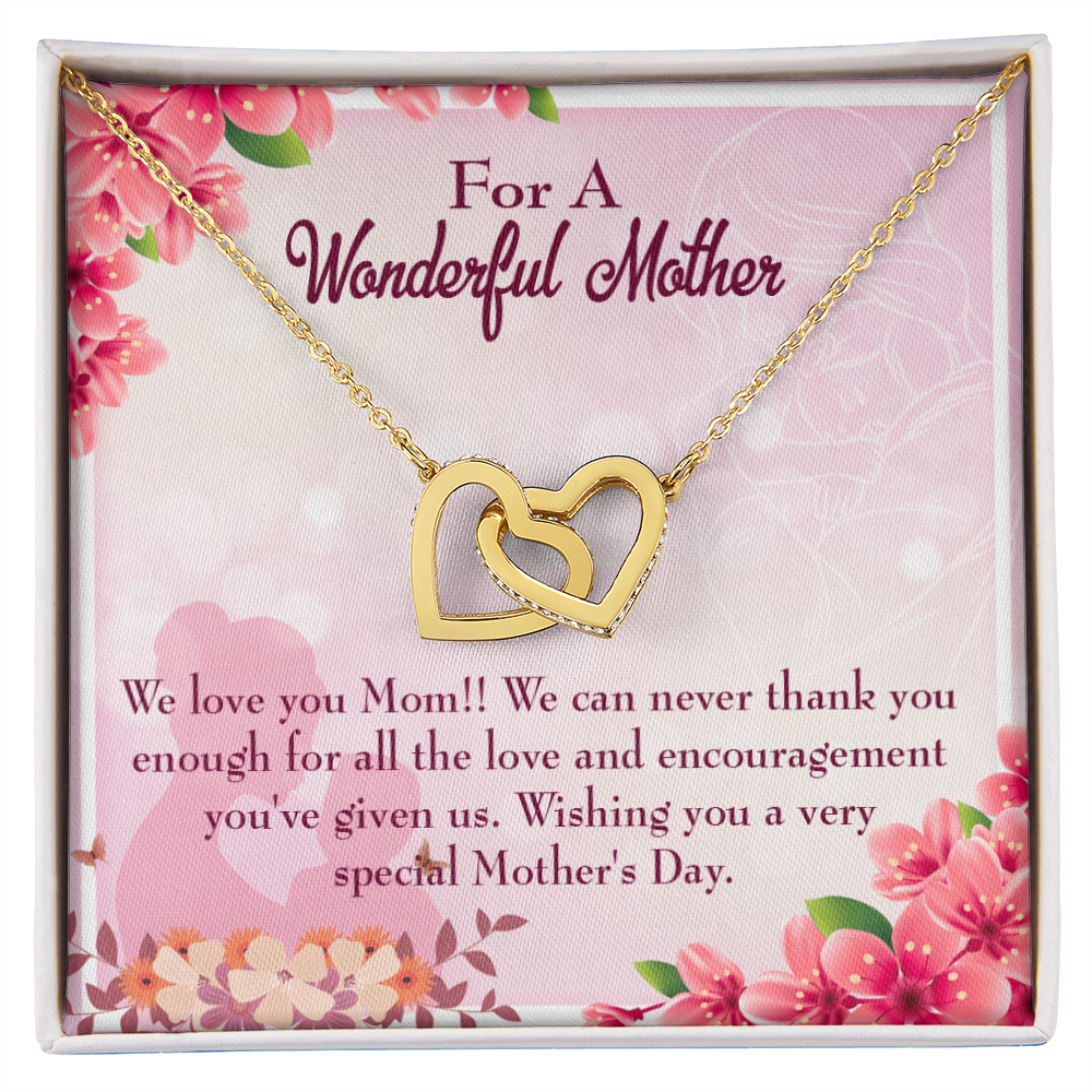 To Mom Love and Encouragement Inseparable Necklace-Express Your Love Gifts