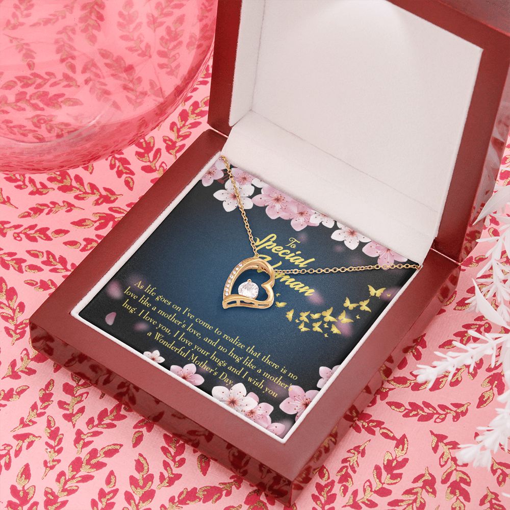 To Mom Love Your Hugs Forever Necklace w Message Card-Express Your Love Gifts