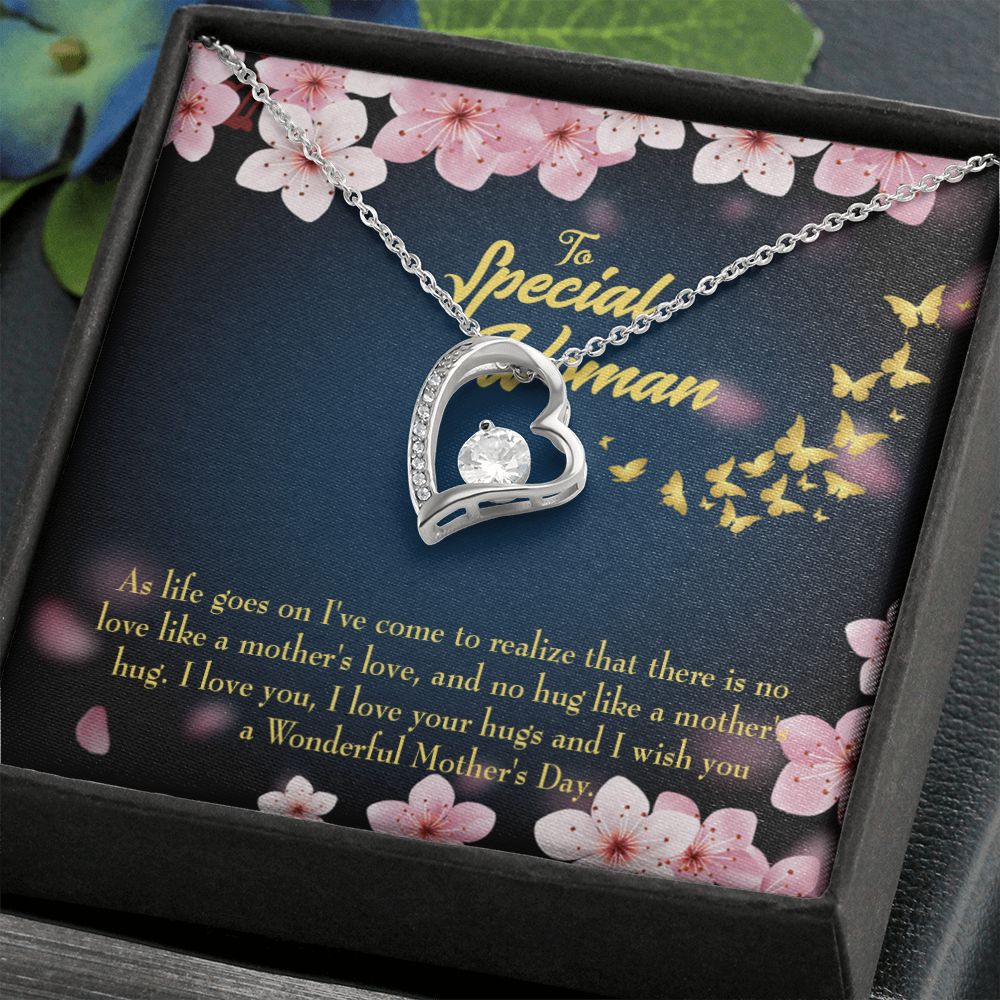 To Mom Love Your Hugs Forever Necklace w Message Card-Express Your Love Gifts