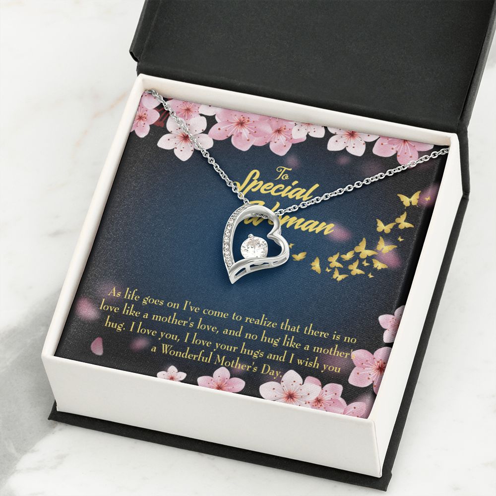 To Mom Love Your Hugs Forever Necklace w Message Card-Express Your Love Gifts