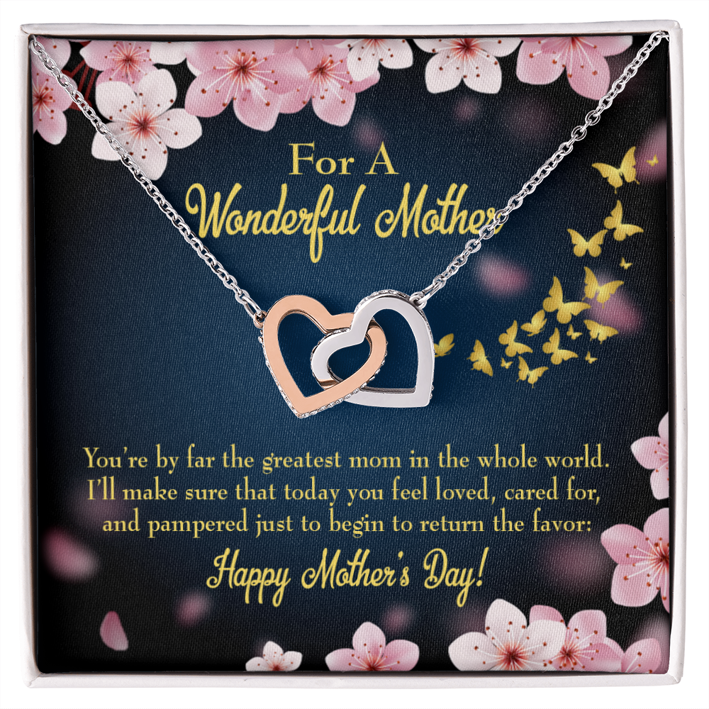 To Mom Loved and Pampered Inseparable Necklace-Express Your Love Gifts